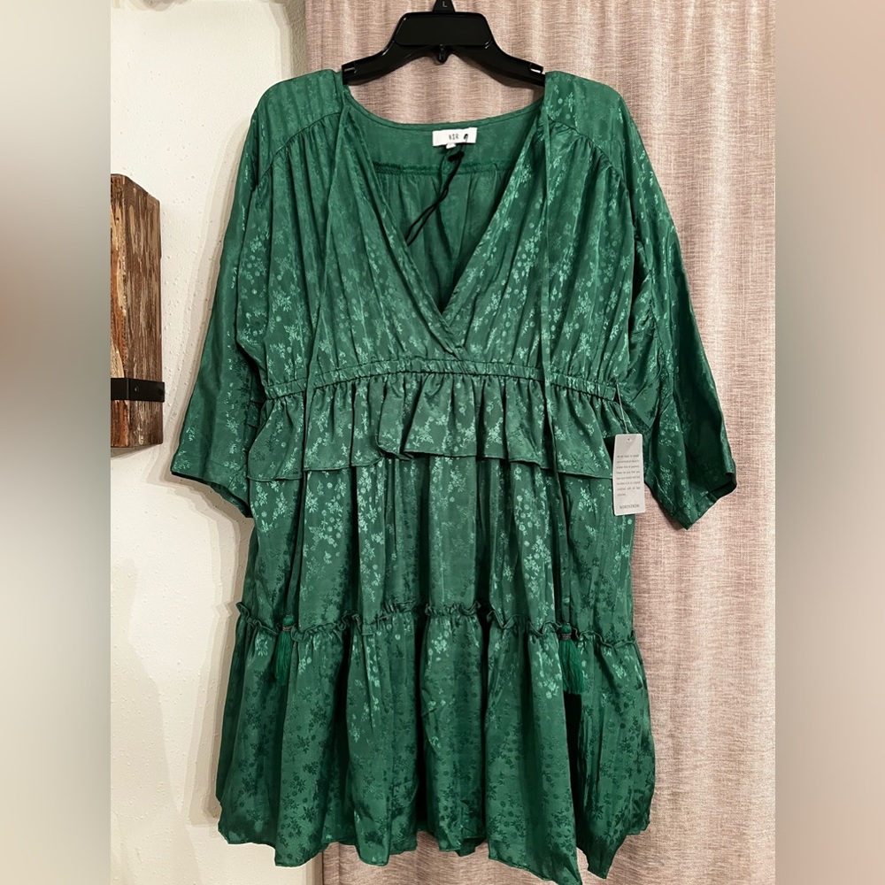 Brand new NSR green Peplum dress